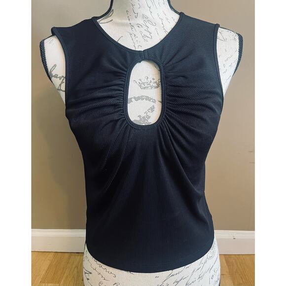 NWT Pretty Garbage Chandon Keyhole Tank Black LARGE - Reg $39 - Picture 6 of 6